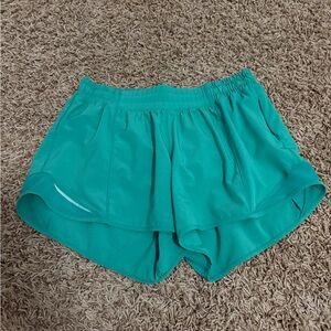 lululemon athletica Teal Layered Running Shorts
